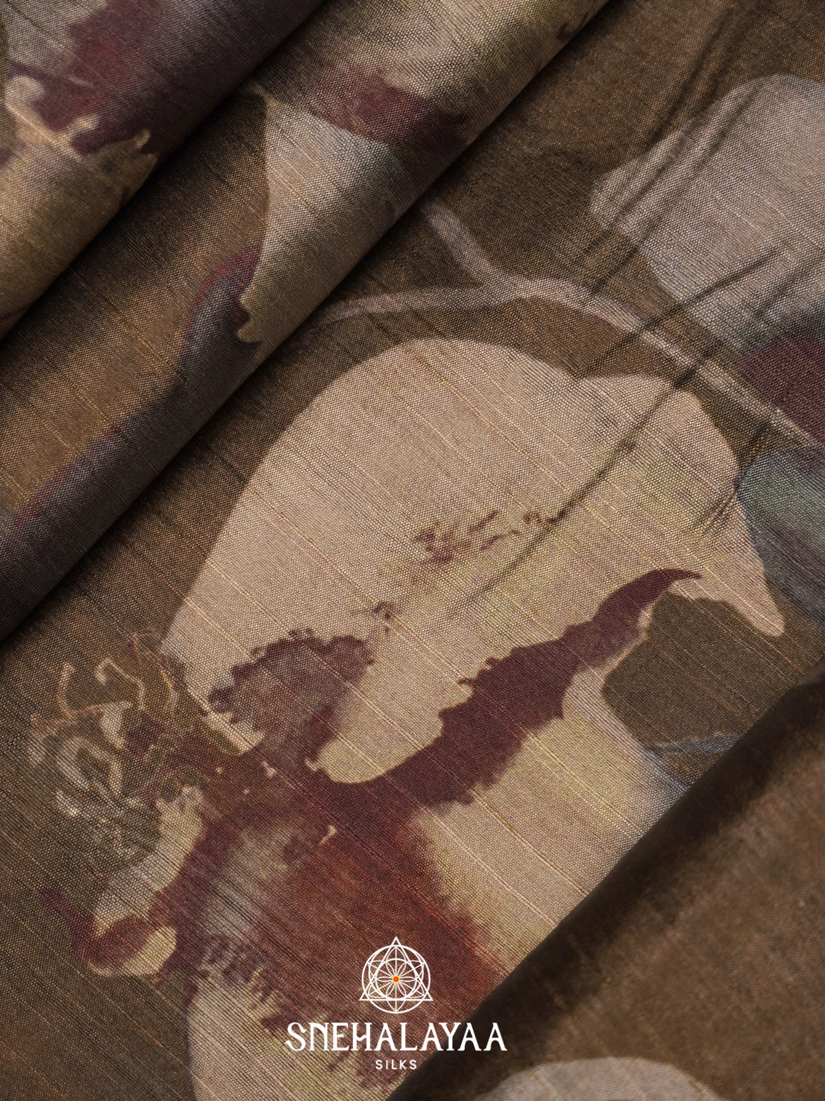 Brown Tussar Saree