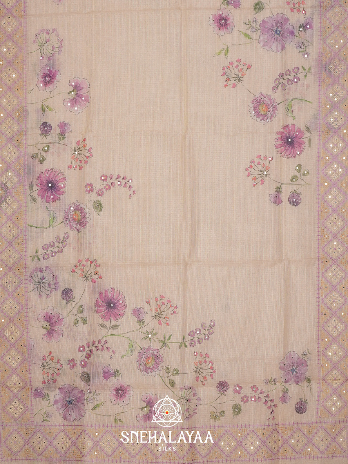 Cream Kota Saree
