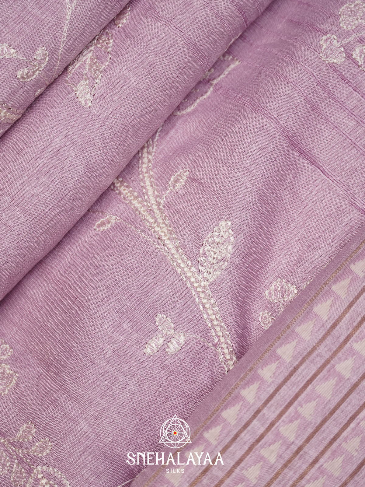 Lavender Tussar Saree