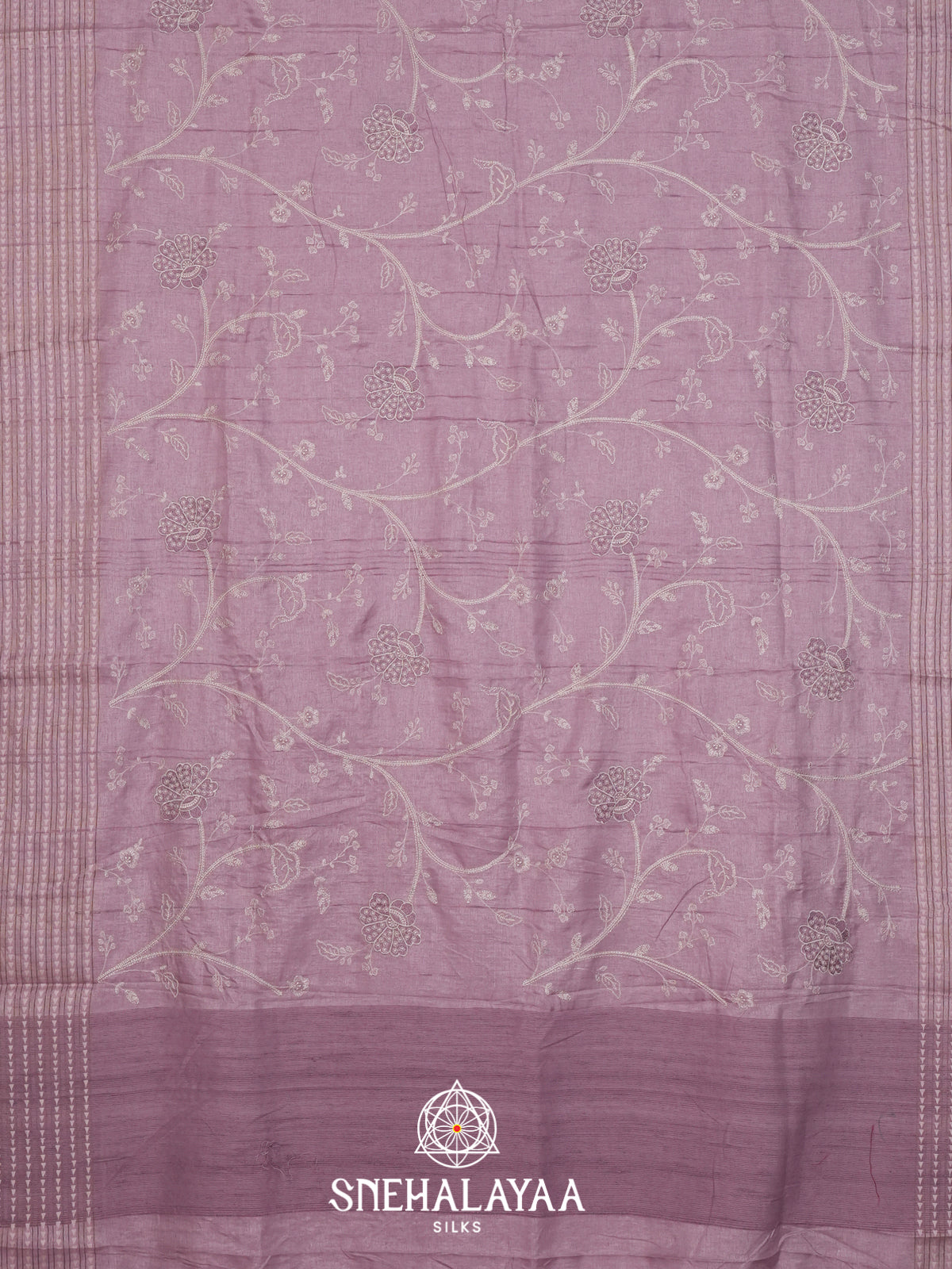 Lavender Tussar Saree