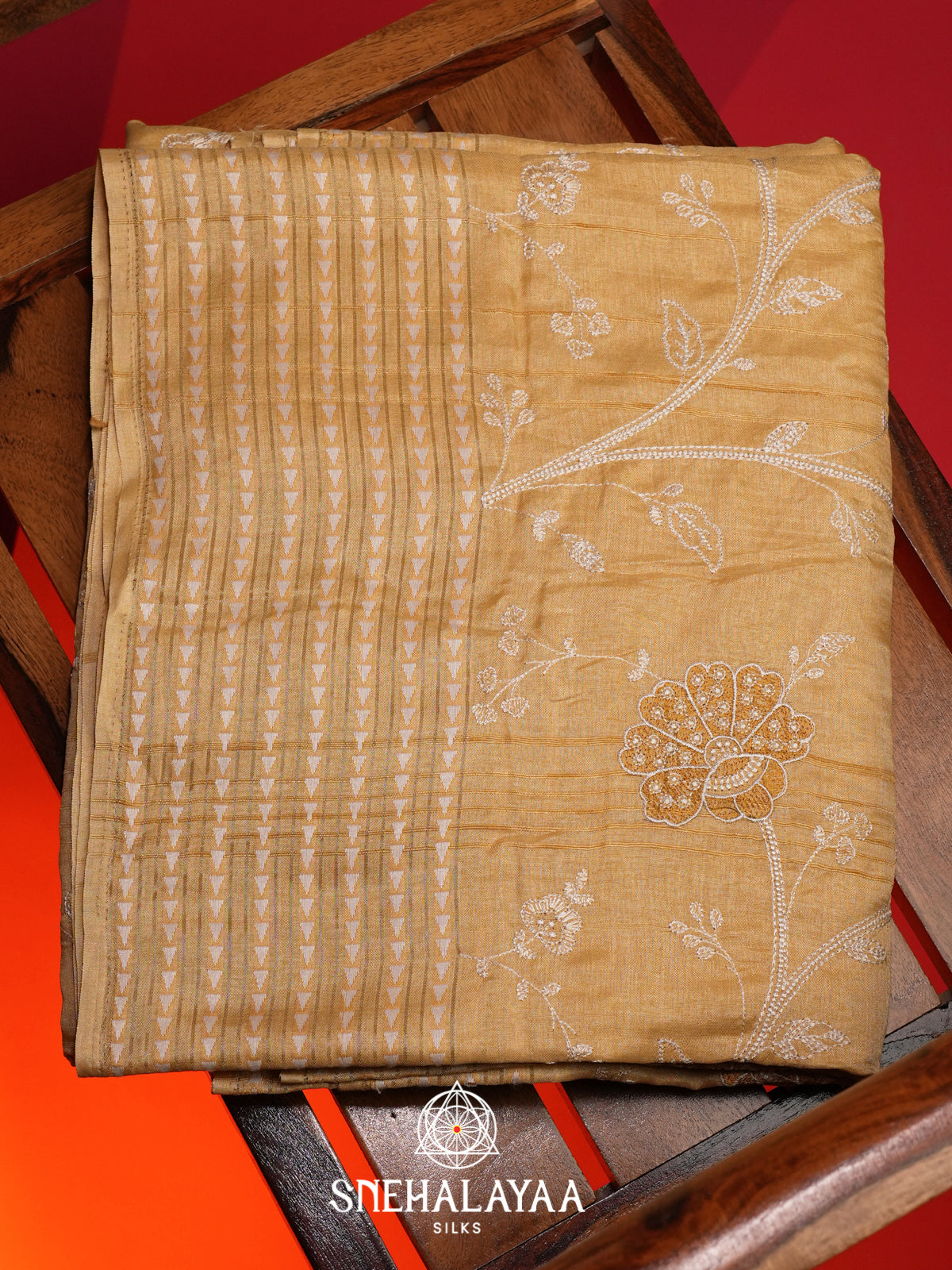 Yellow Tussar Saree
