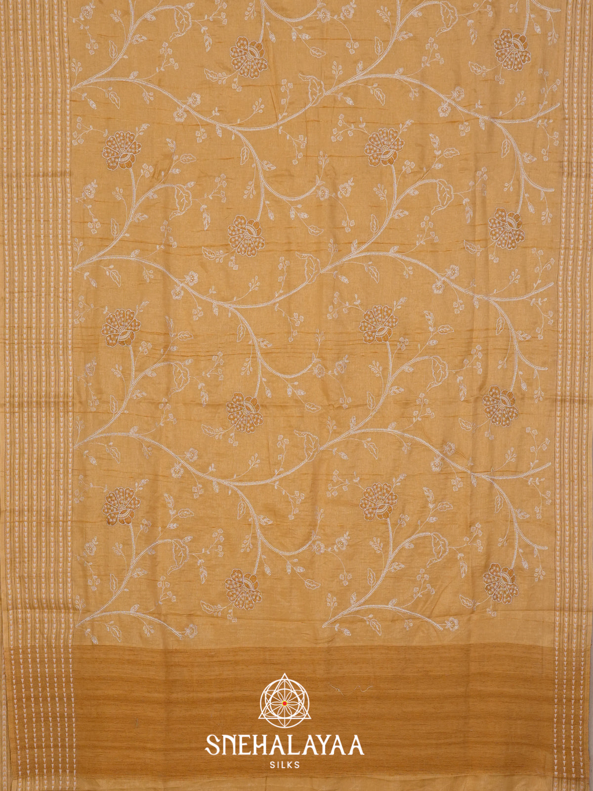 Yellow Tussar Saree