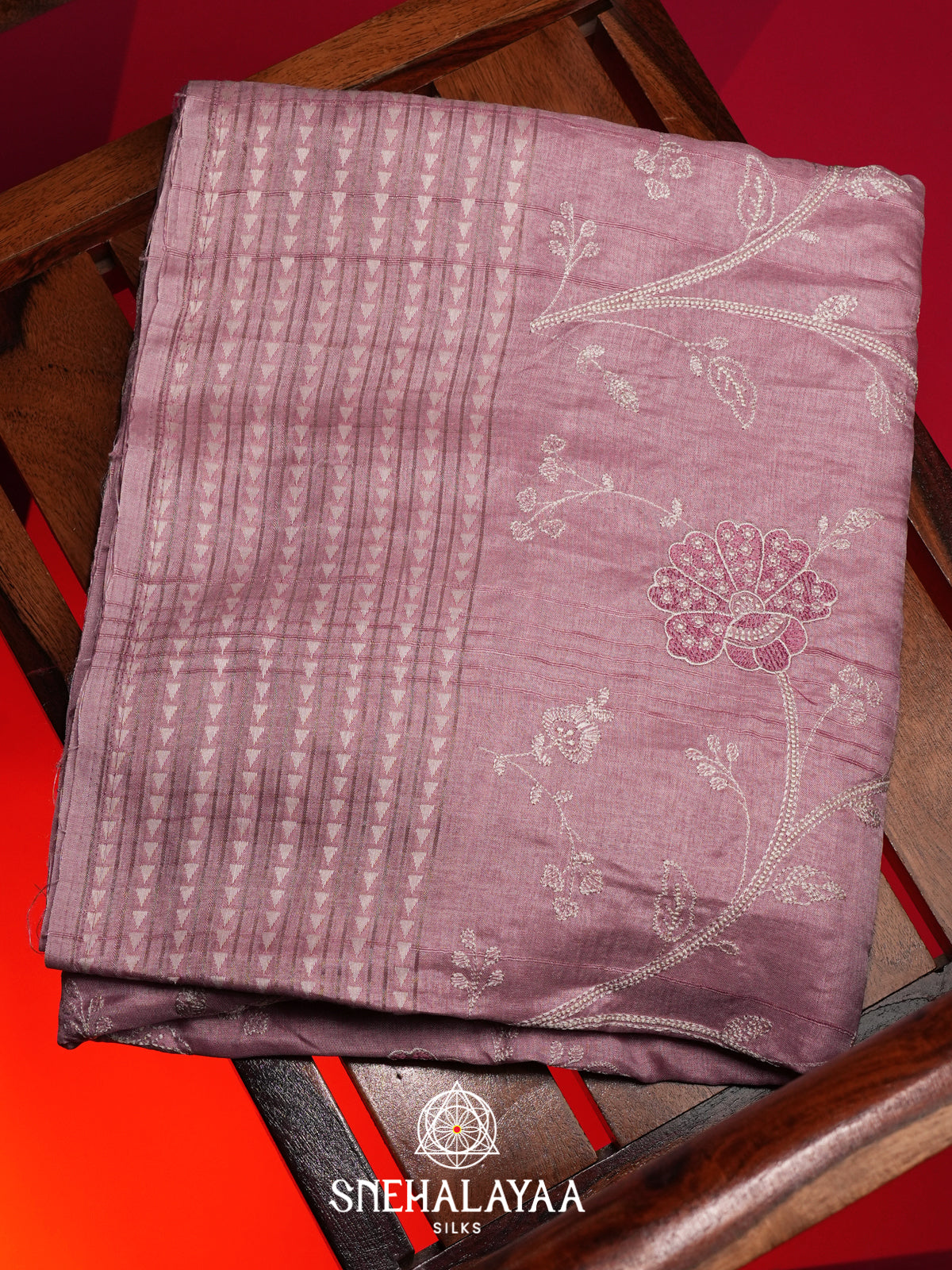 Pink Tussar Saree