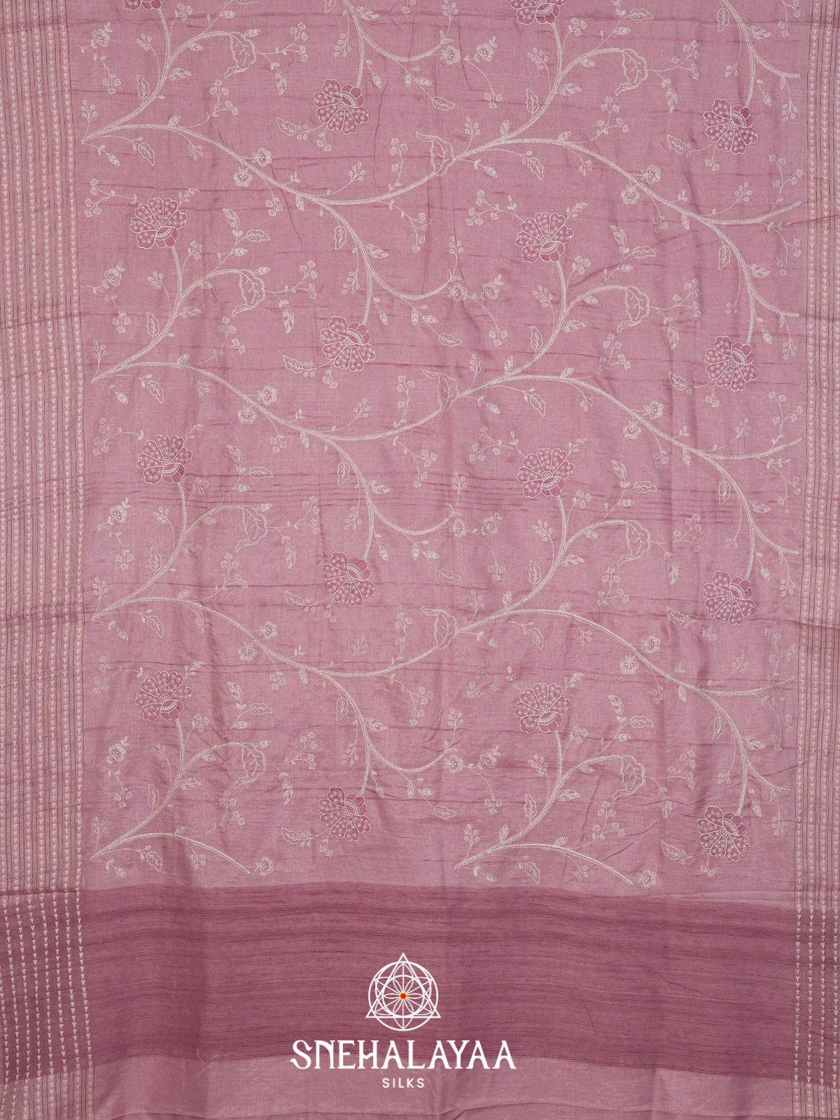 Pink Tussar Saree