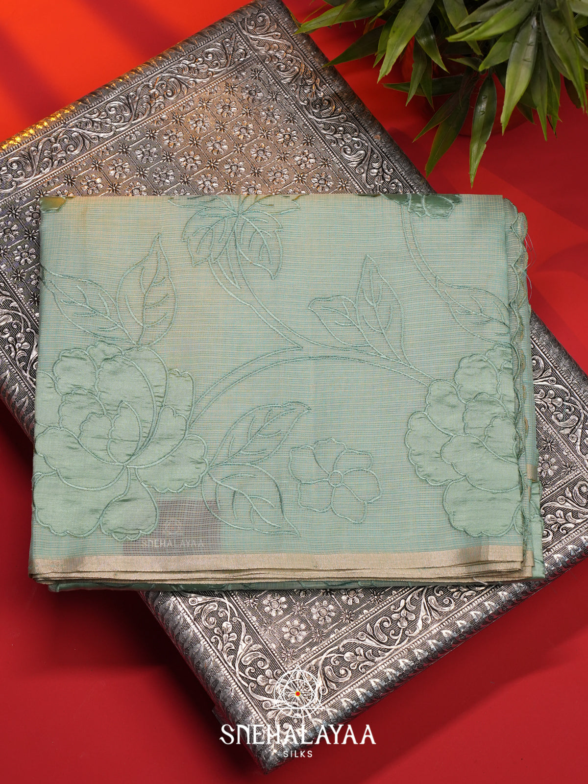Sea Green Kota Saree
