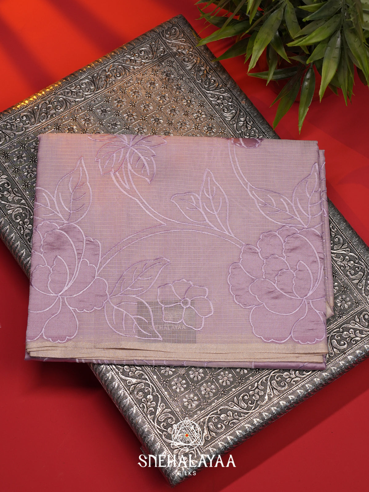 Lavender Kota Saree