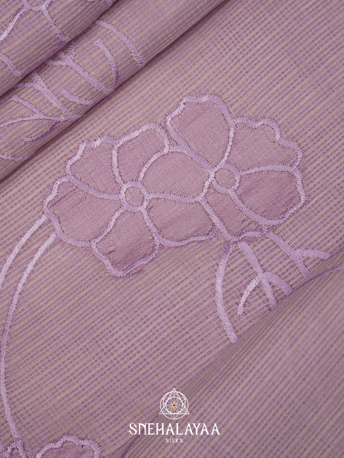 Lavender Kota Saree