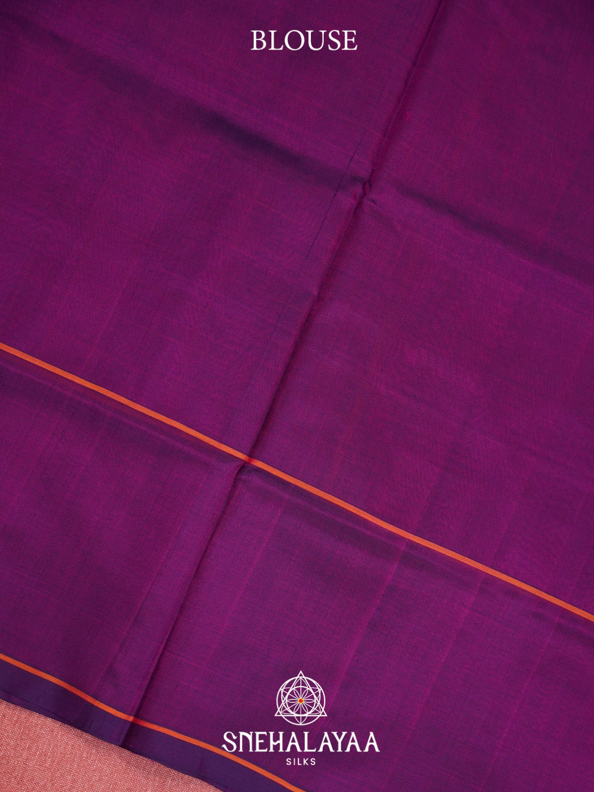 Purple Checks Silk Cotton Saree with Gold Zari Border