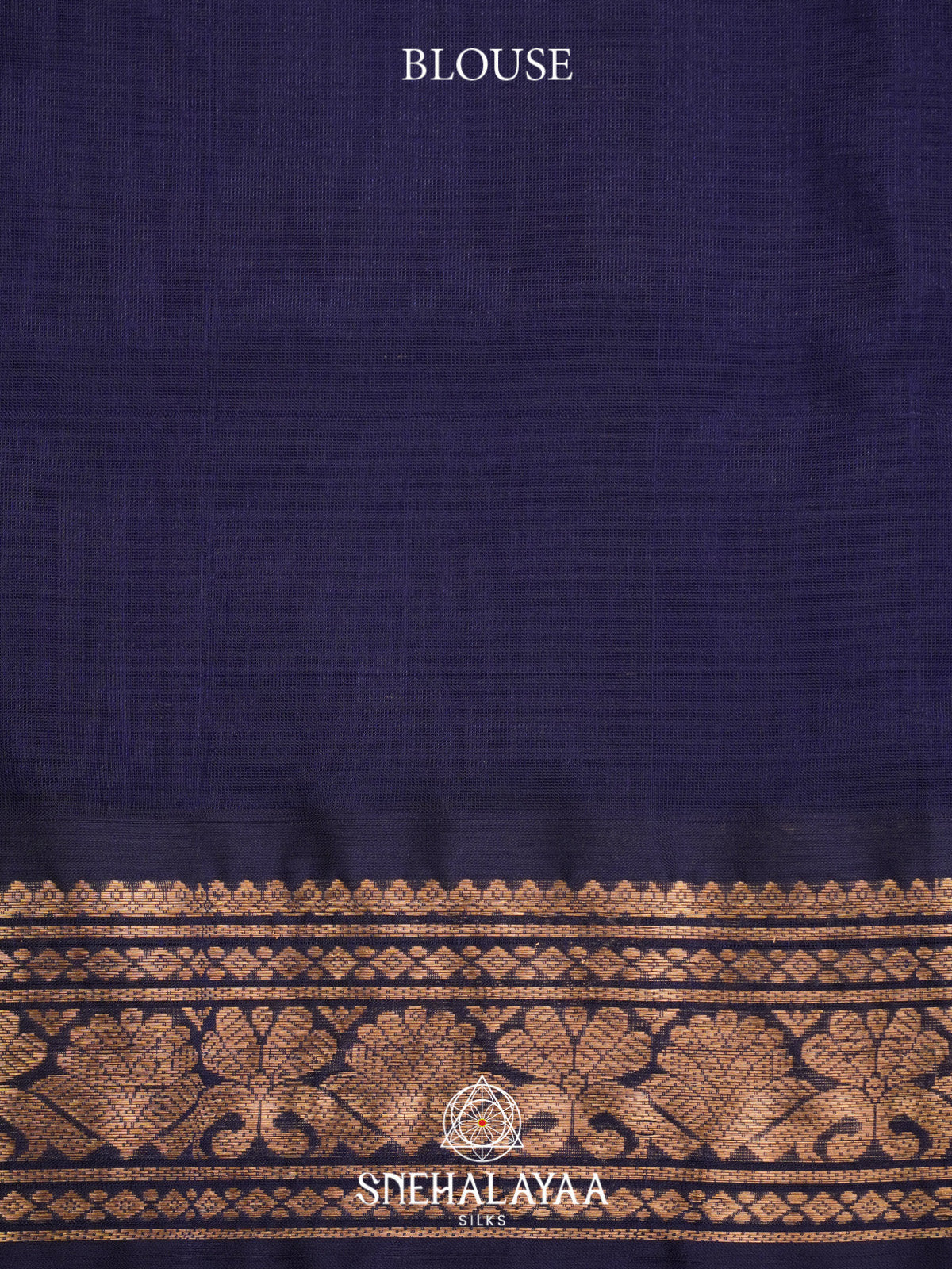 Purple Striped Silk Cotton Saree with Gold Zari Border