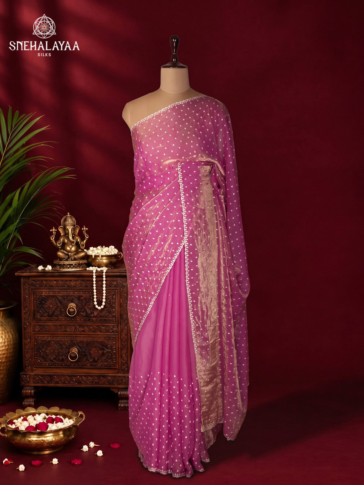 Pink Designer Saree