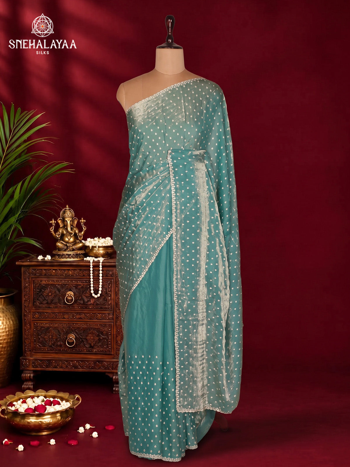 Blue Designer Saree