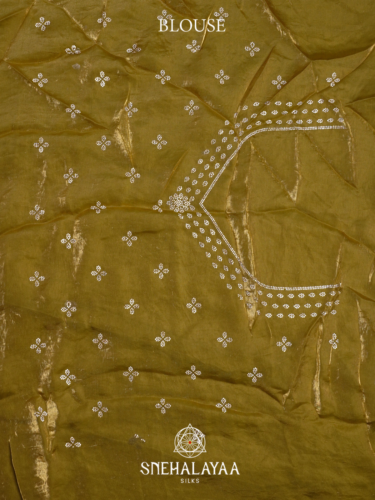 Olive Green Designer Saree