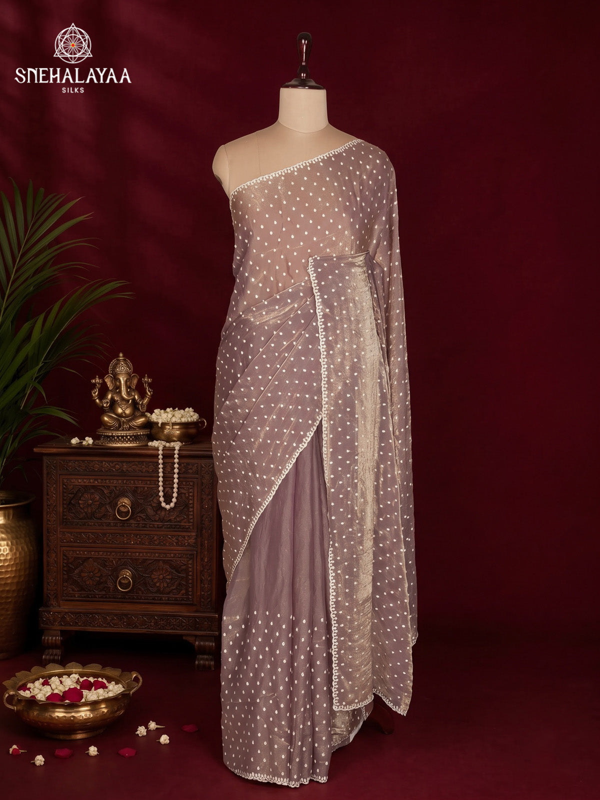 Grey Designer Saree