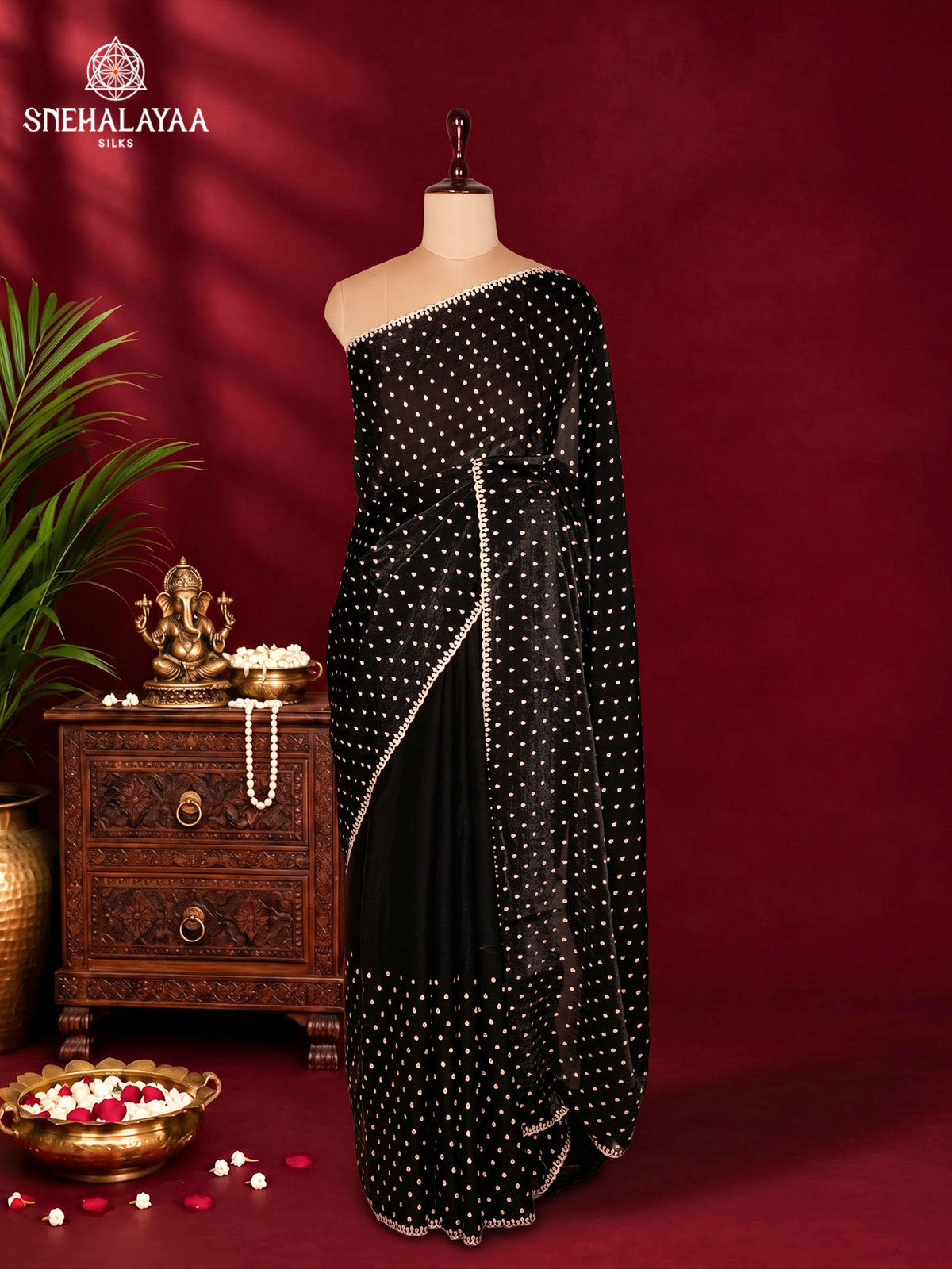 Black Designer Saree