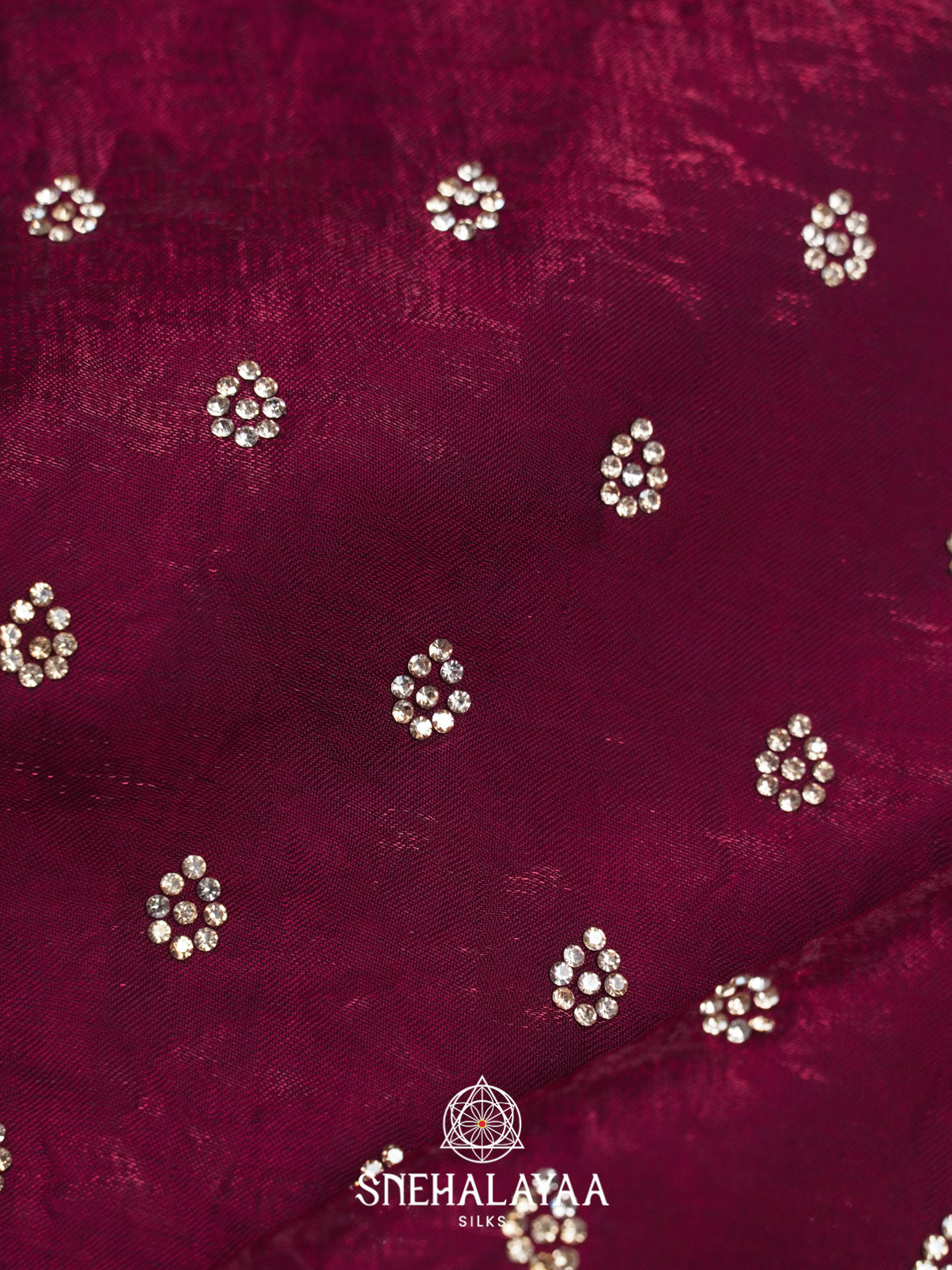 Burgundy Designer Saree