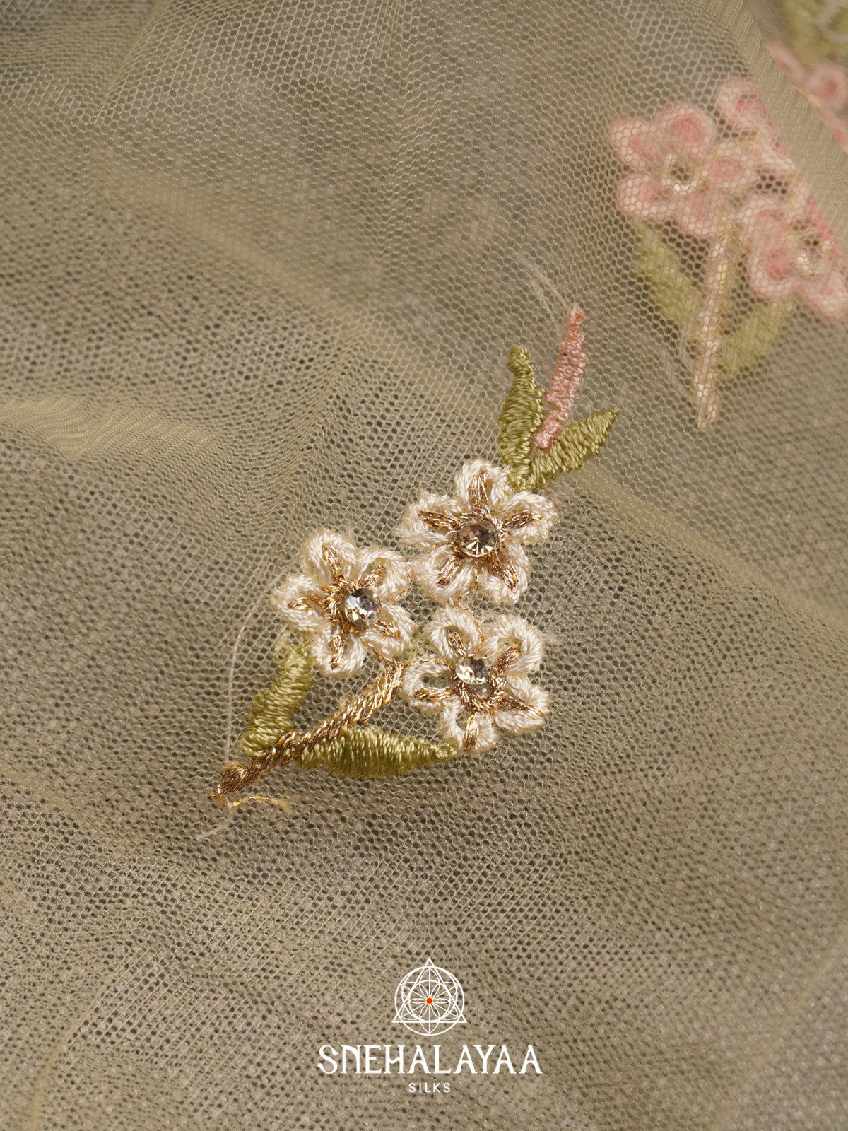 Pale Yellow Designer Saree
