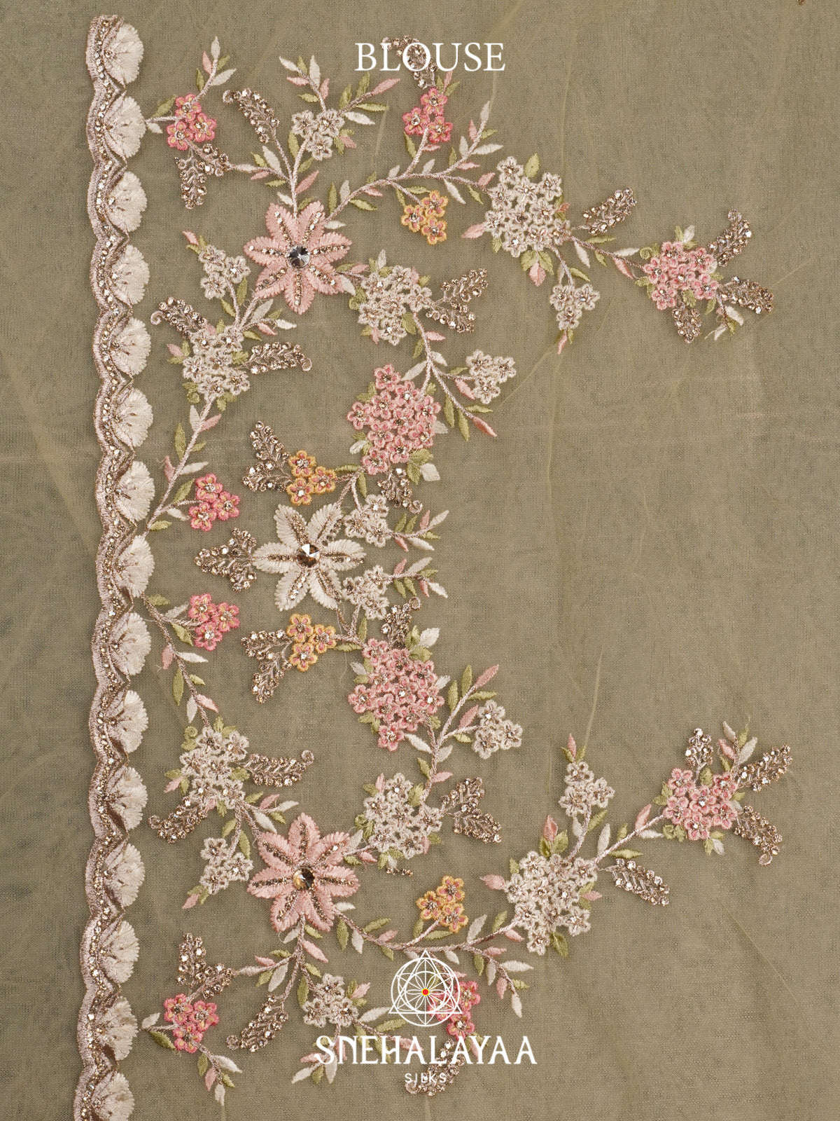 Pale Yellow Designer Saree