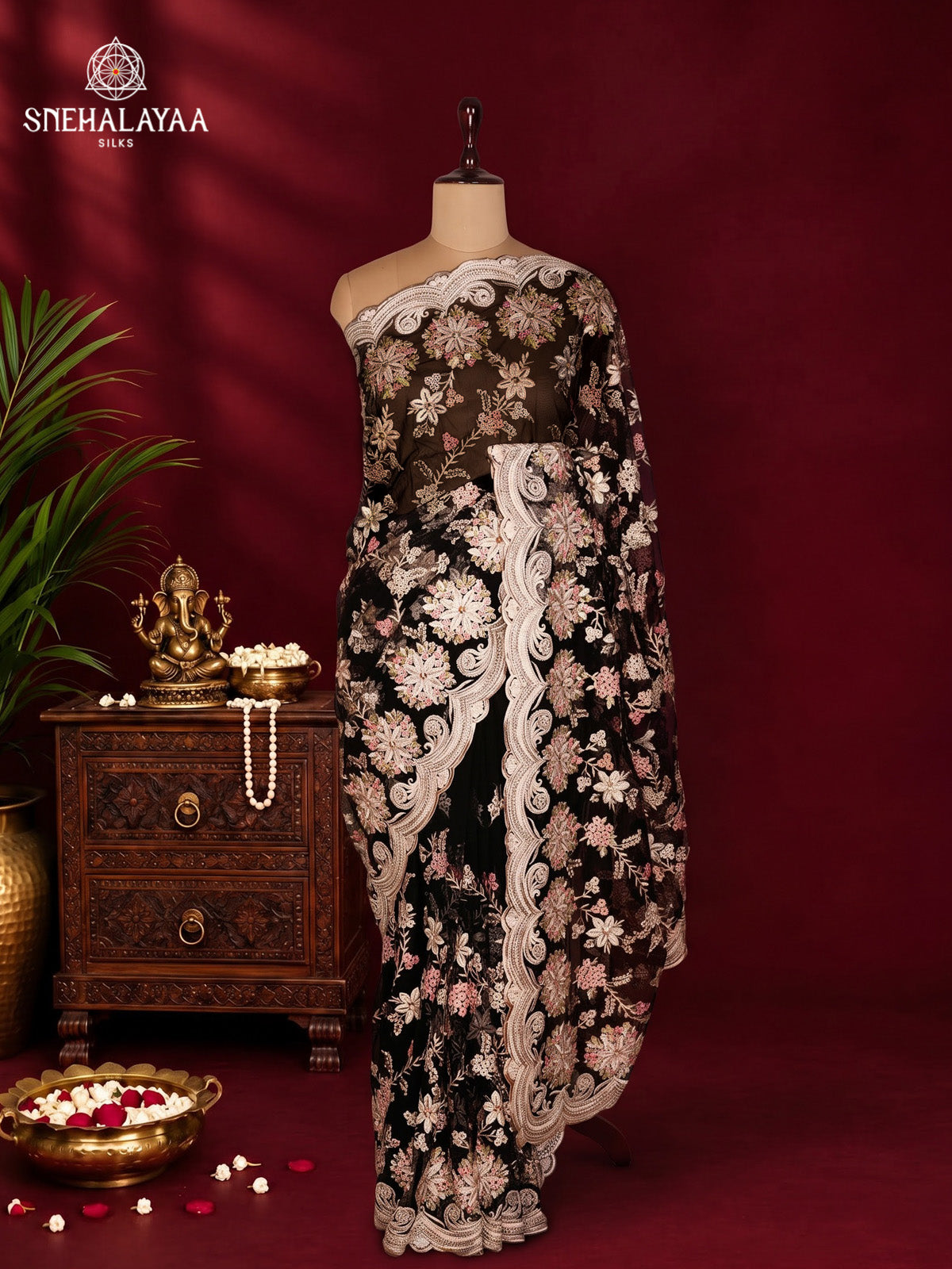 Black Designer Saree