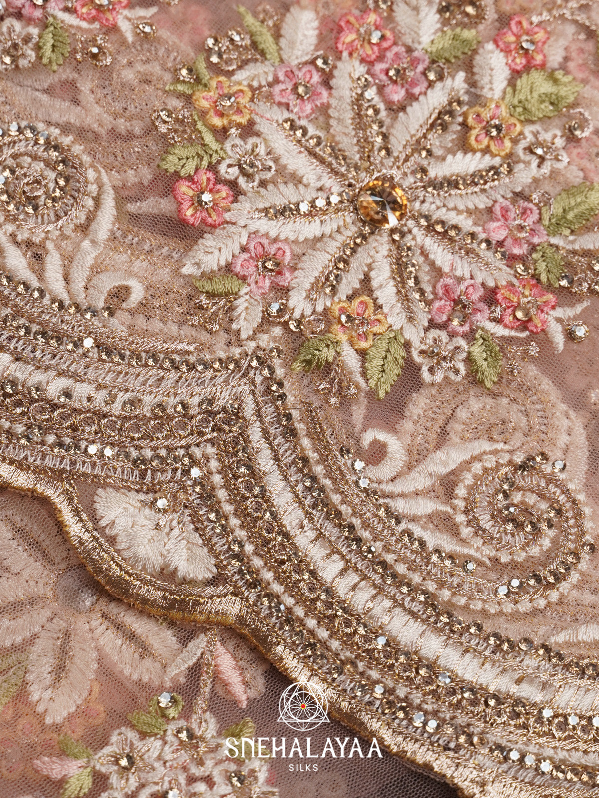 Baby Pink Designer Saree