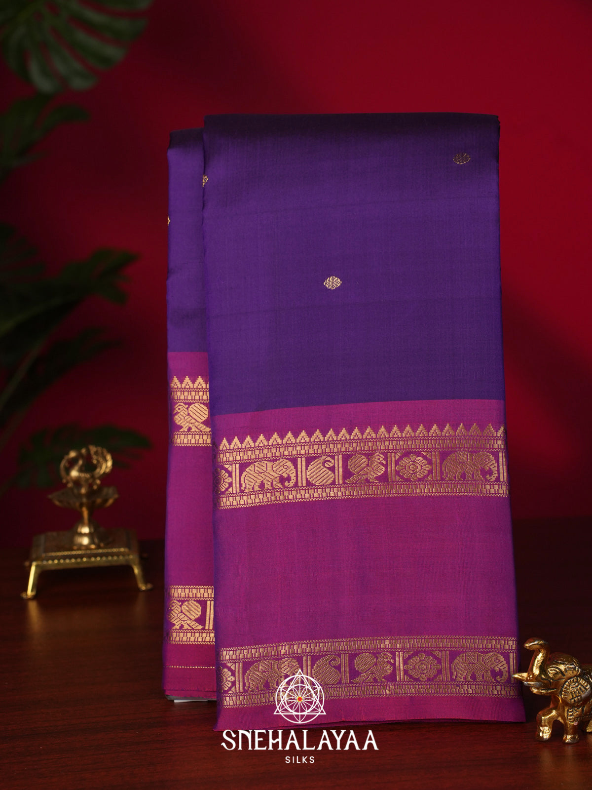 Purple Kanjivaram Silk Saree