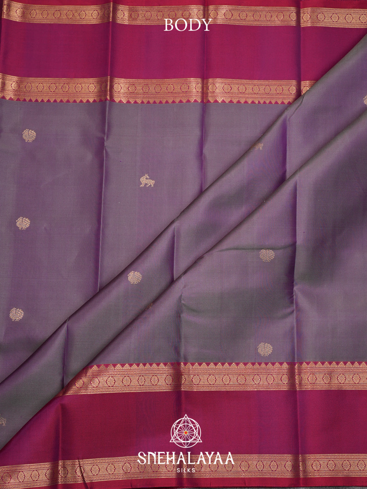Grey Kanjivaram Silk Saree
