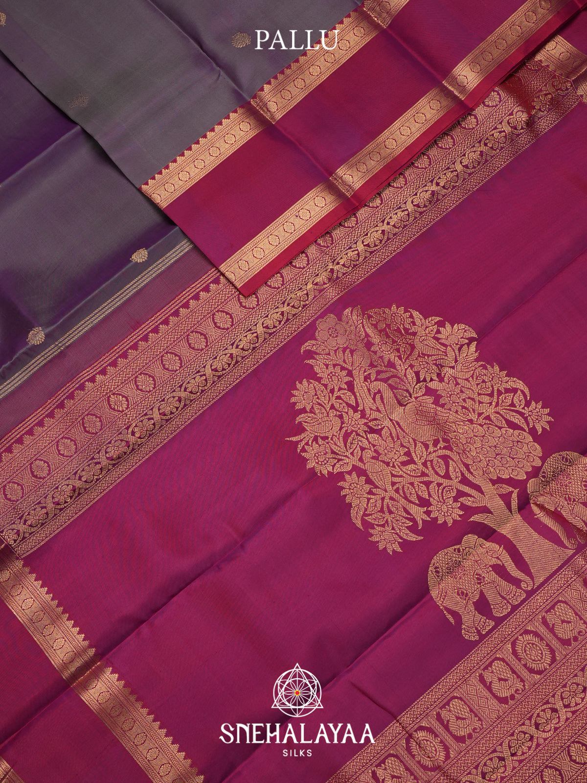 Grey Kanjivaram Silk Saree