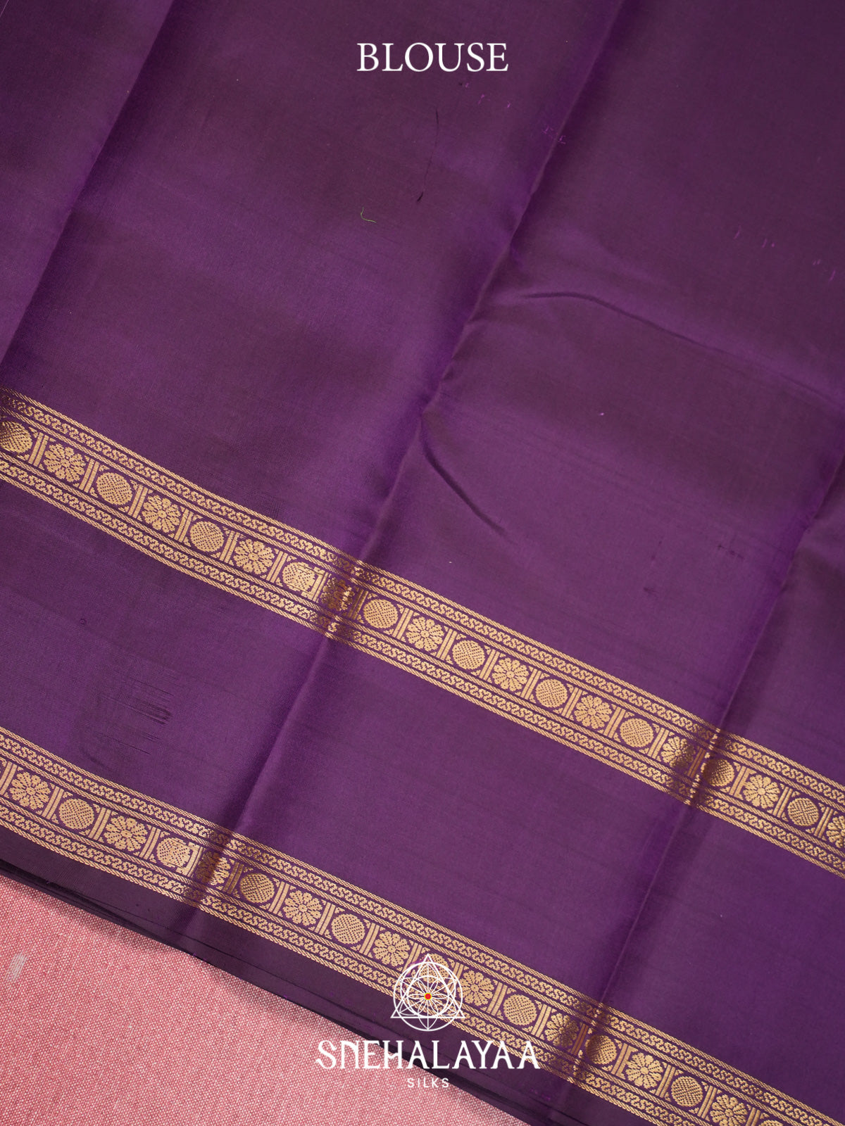 Green Kanjivaram Silk Saree with Purple Zari Border