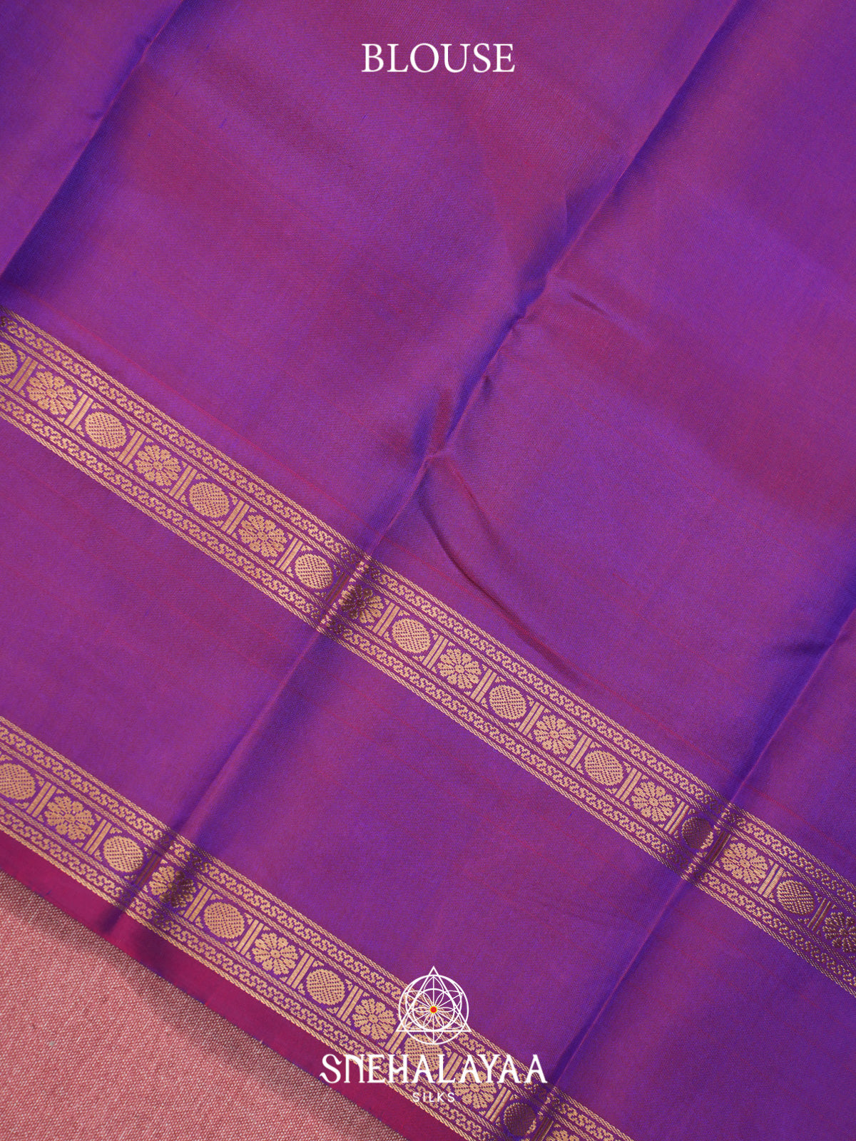 Royal Blue Blue Kanjivaram Silk Saree with Magenta Zari Border