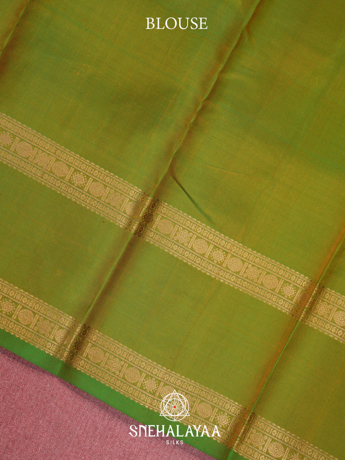 Green Kanjivaram Silk Saree with Gold Zari Checks and Buttas