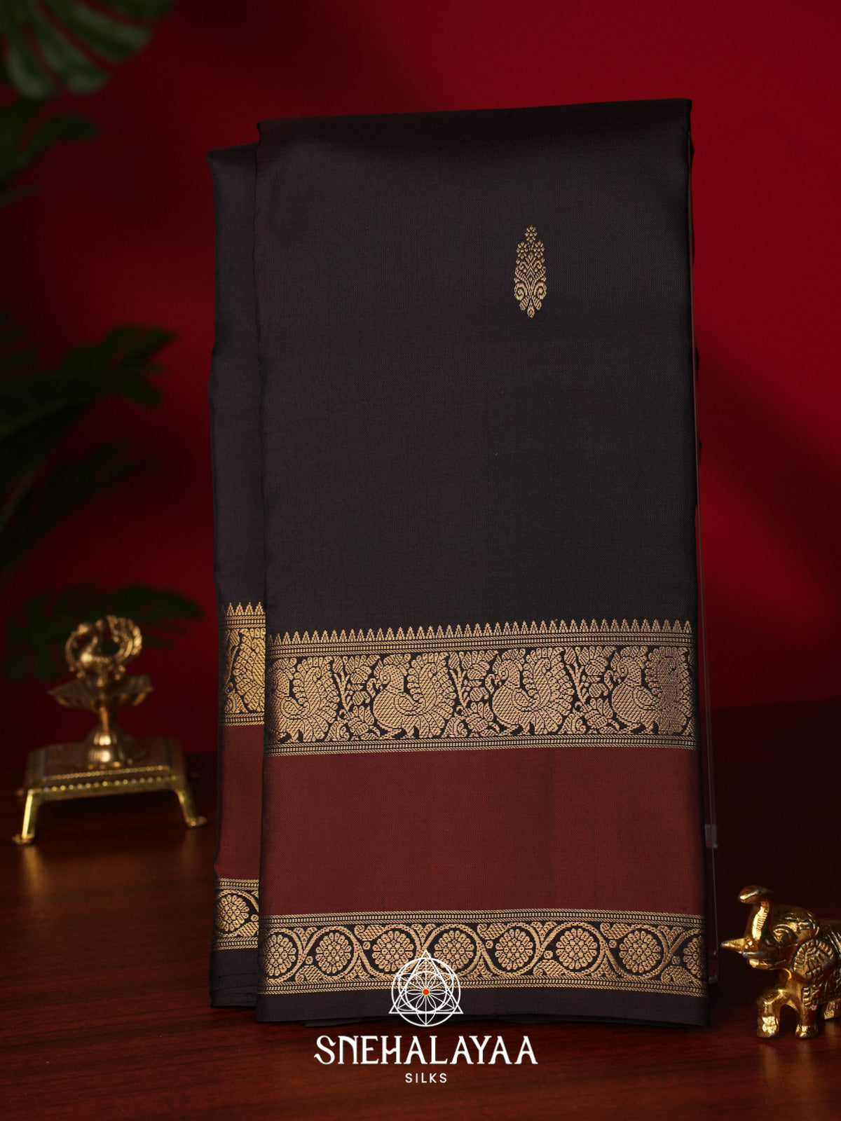 Black Kanjivaram Silk Saree