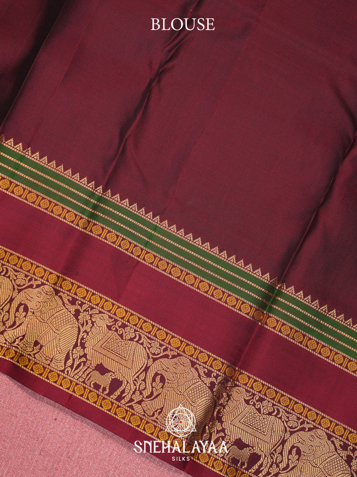 Khaki Brown Kanjivaram Silk Saree