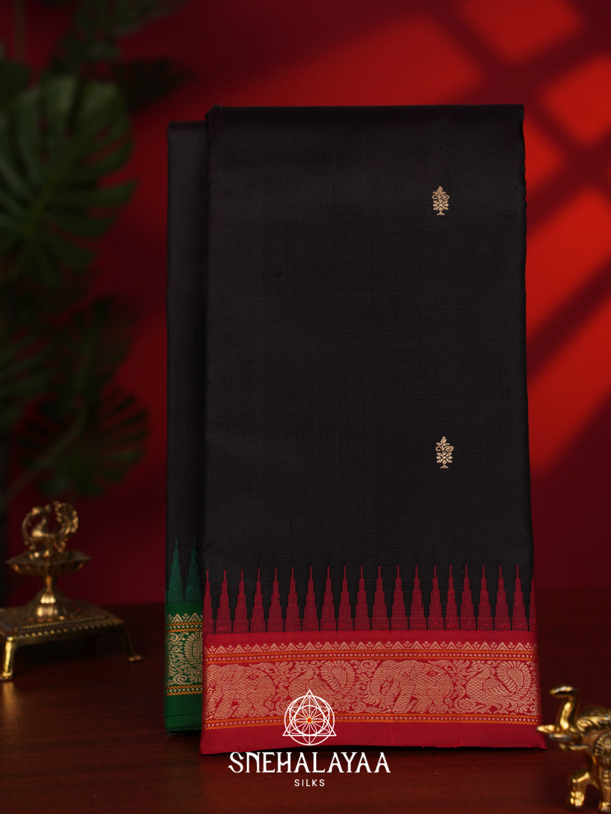 Black Kanjivaram Silk Saree