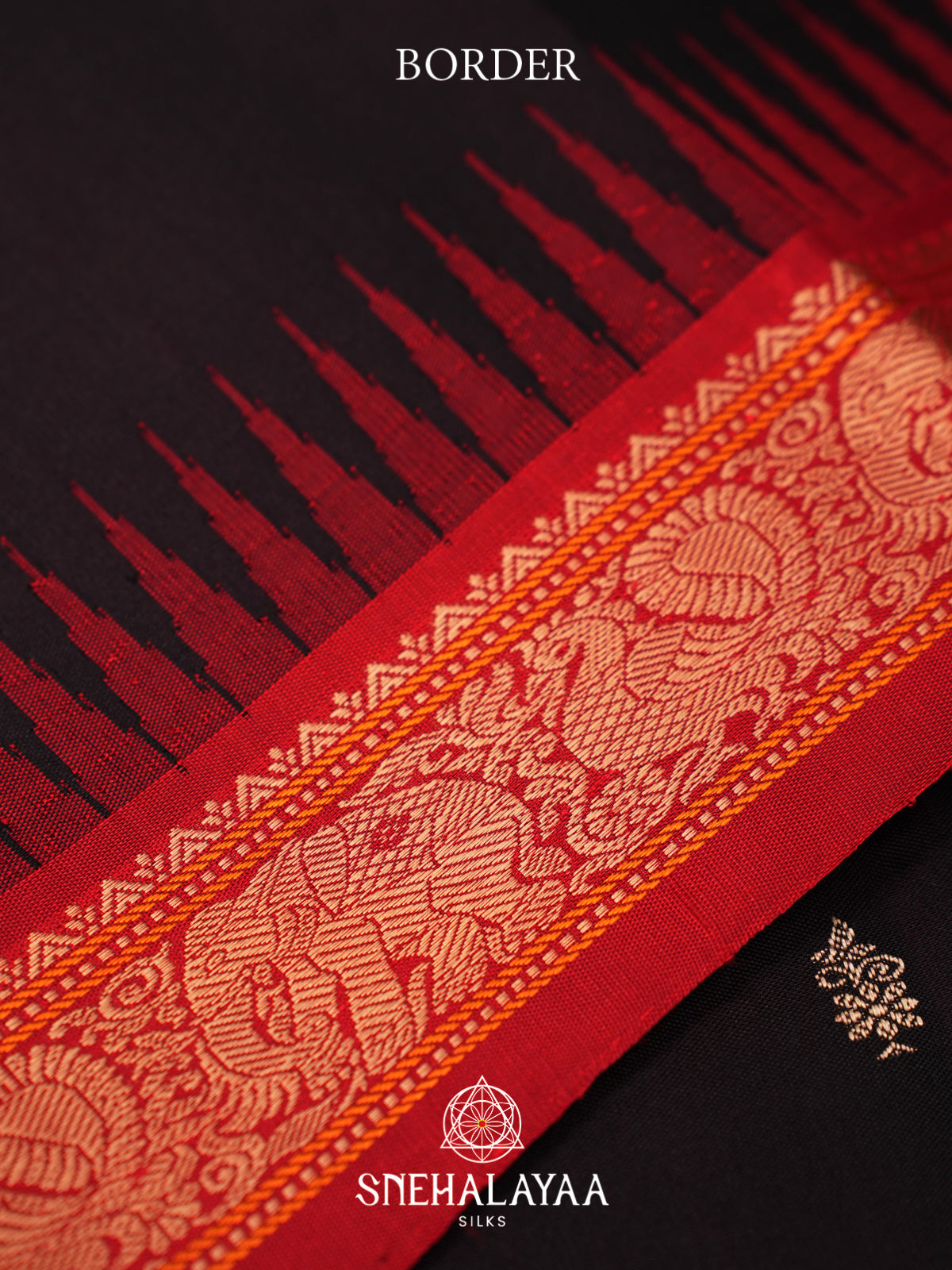 Black Kanjivaram Silk Saree