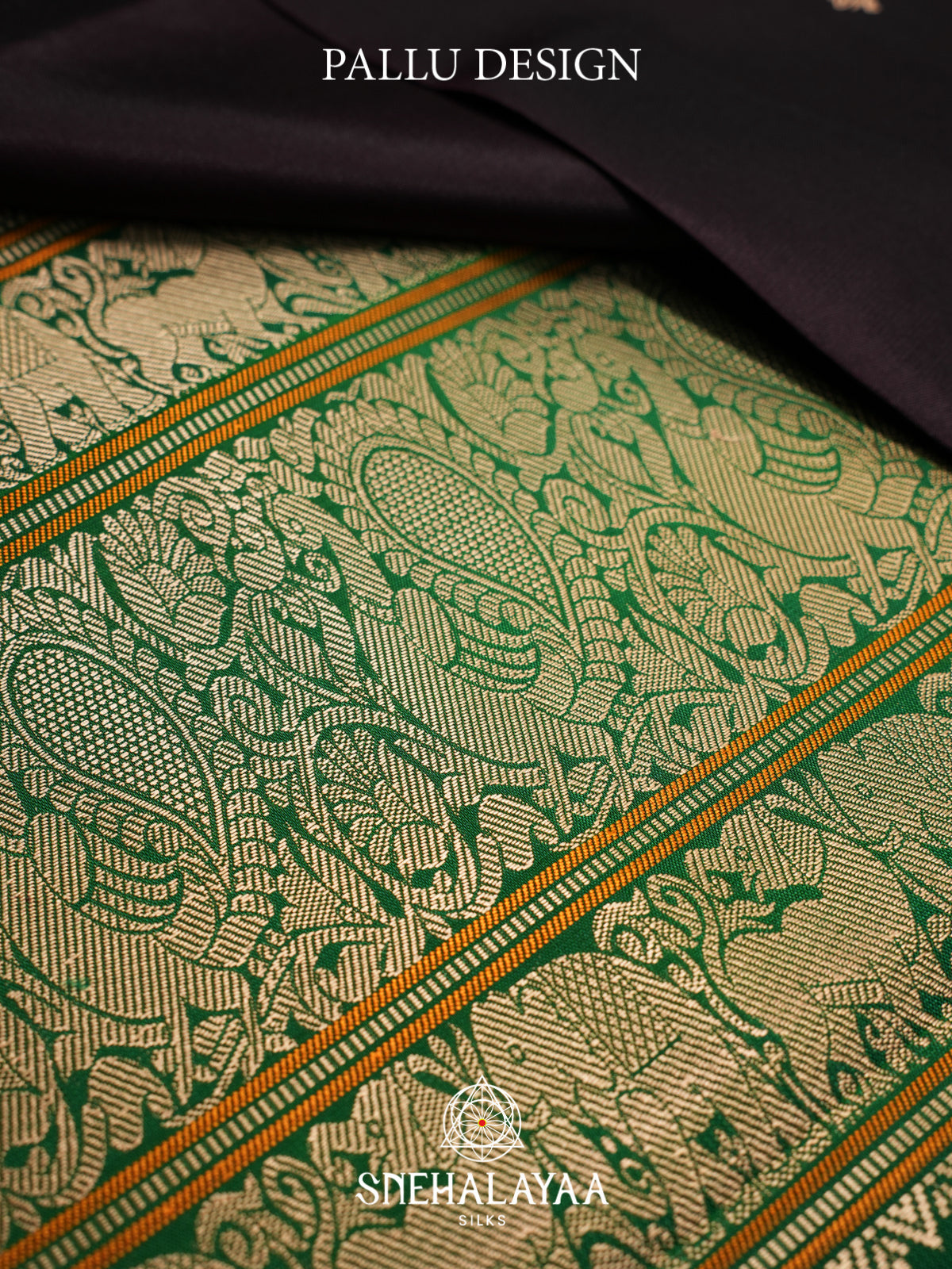 Black Kanjivaram Silk Saree