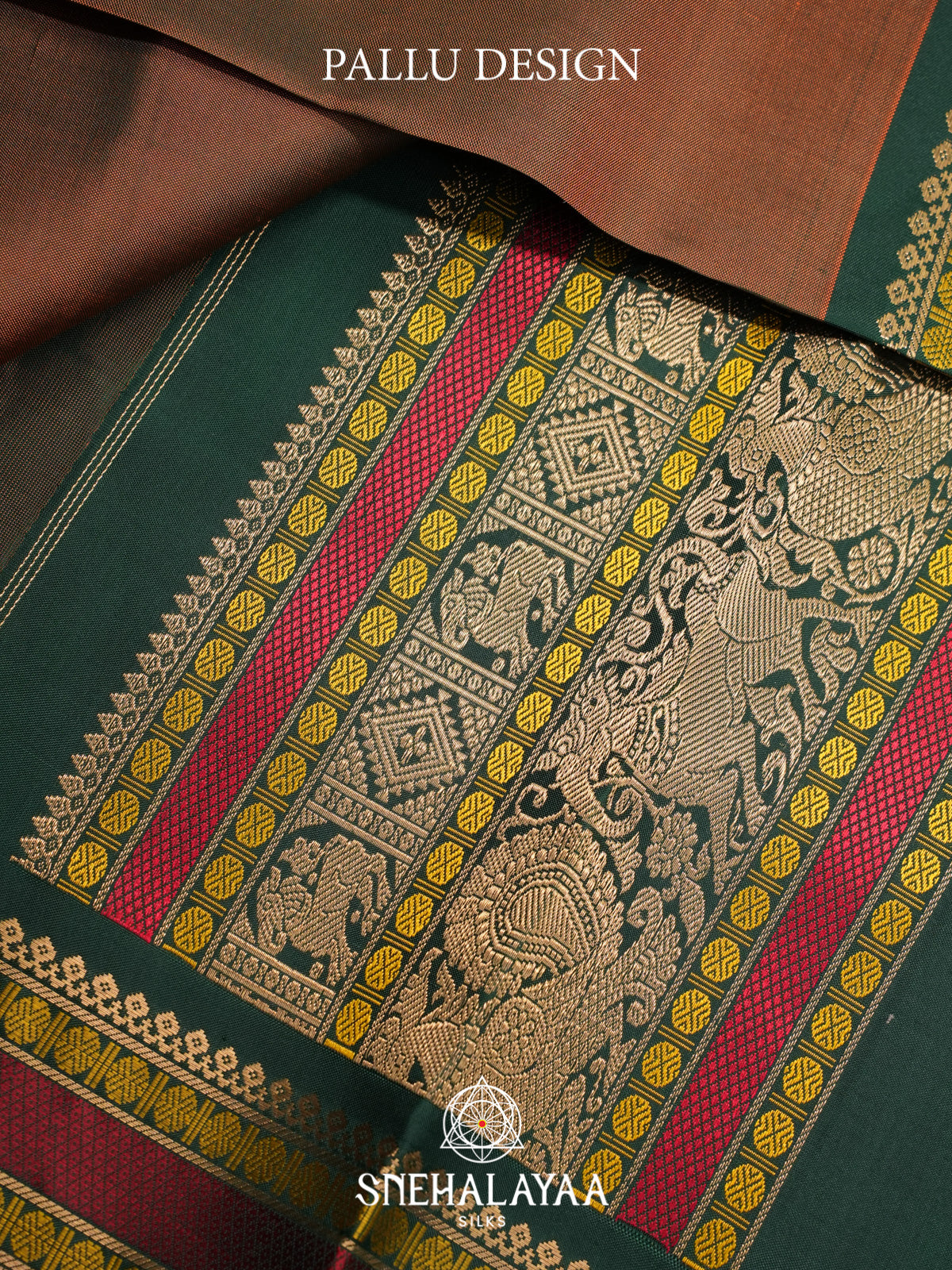 Brown Kanjivaram Silk Saree