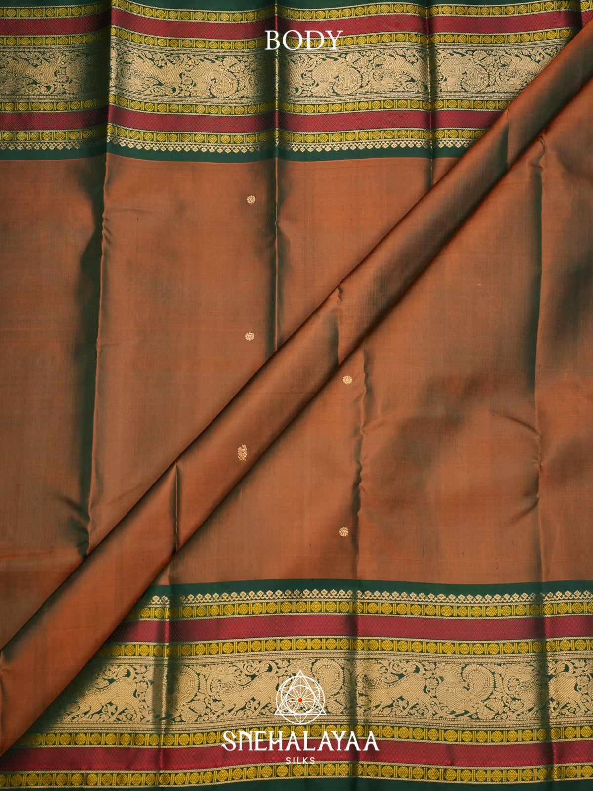Brown Kanjivaram Silk Saree