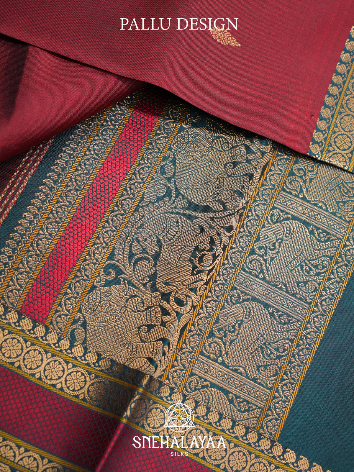 Maroon Kanjivaram Silk Saree