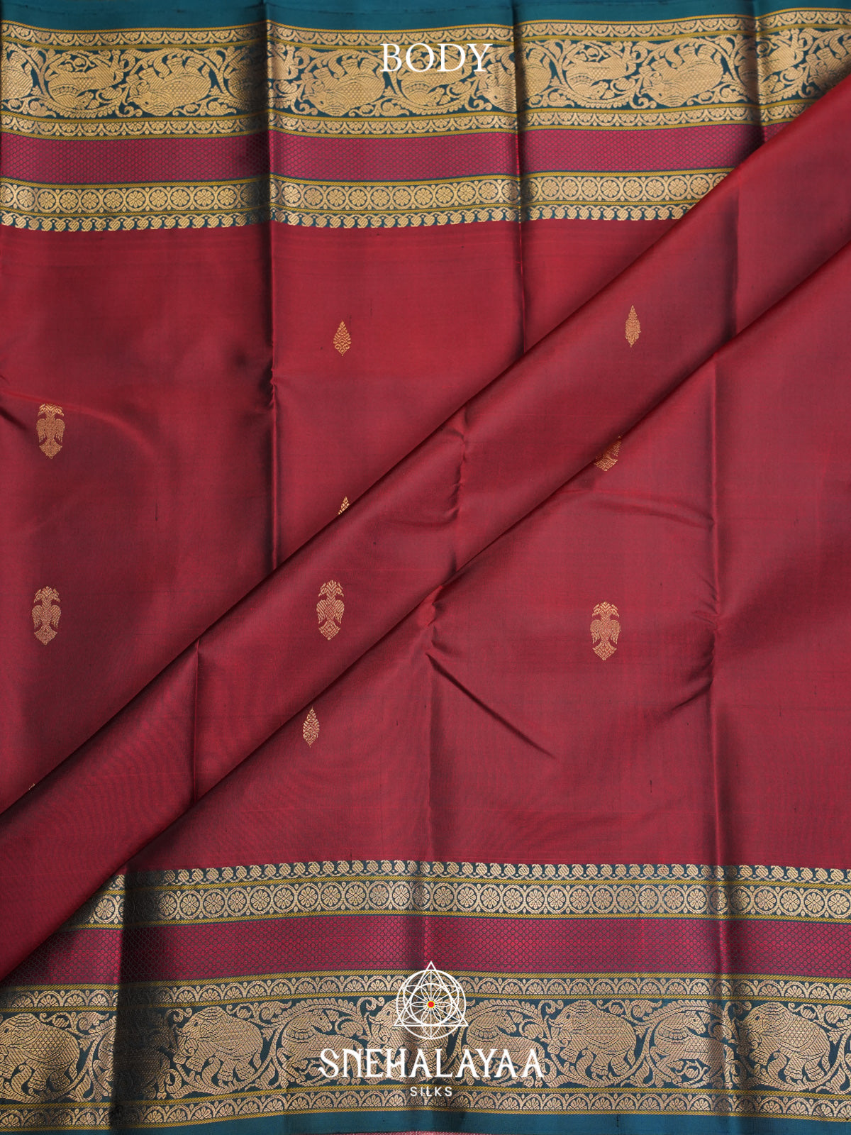 Maroon Kanjivaram Silk Saree