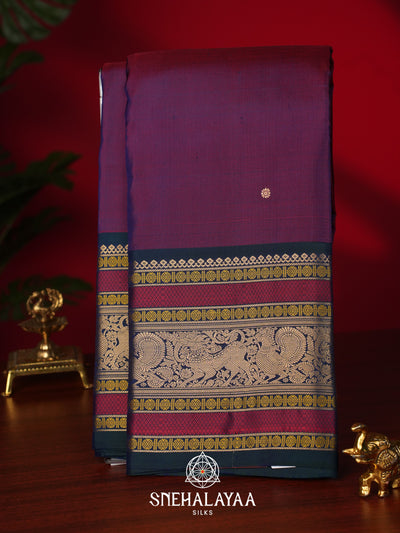 Purple Kanjivaram Silk Saree