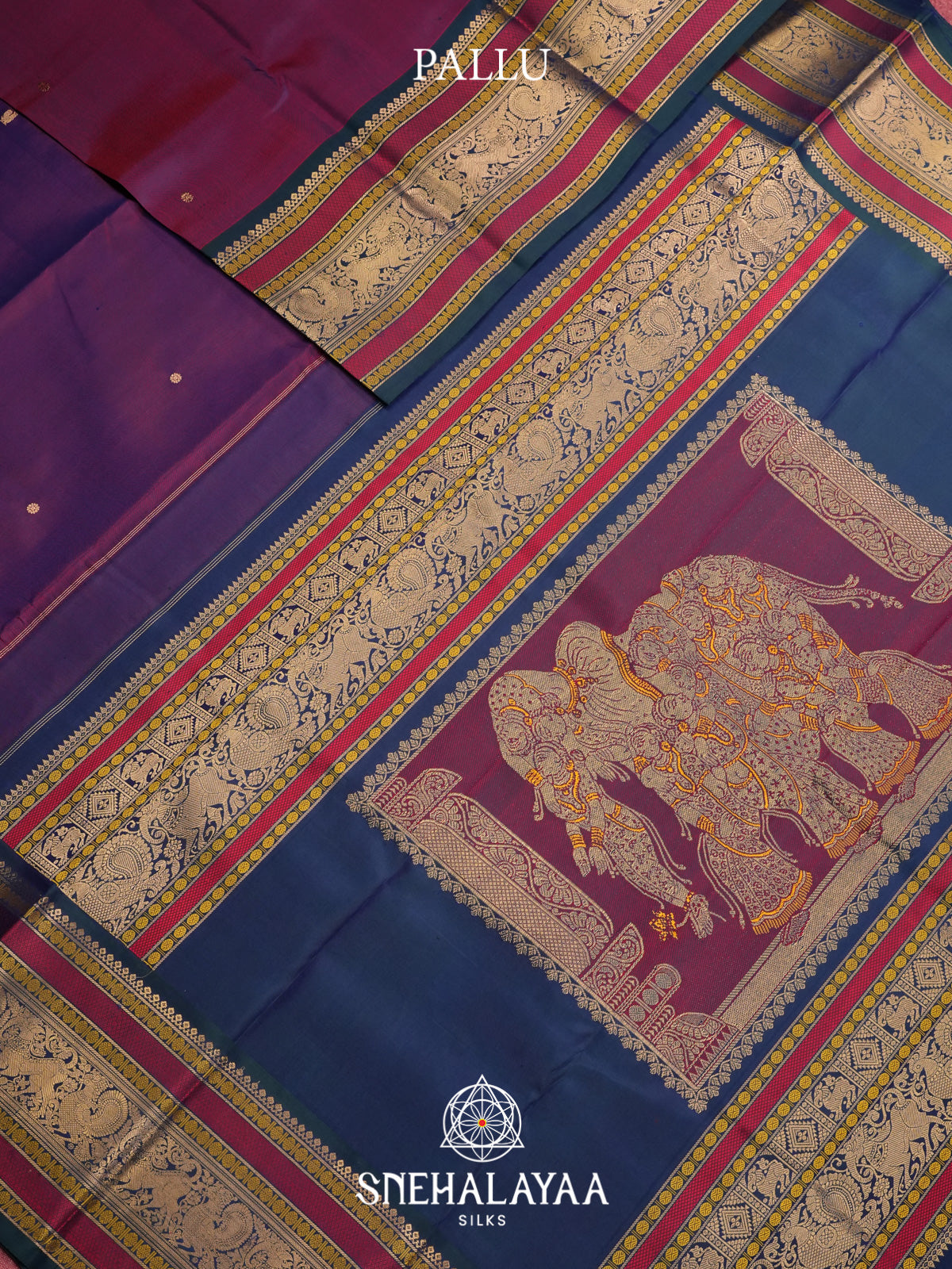 Purple Kanjivaram Silk Saree