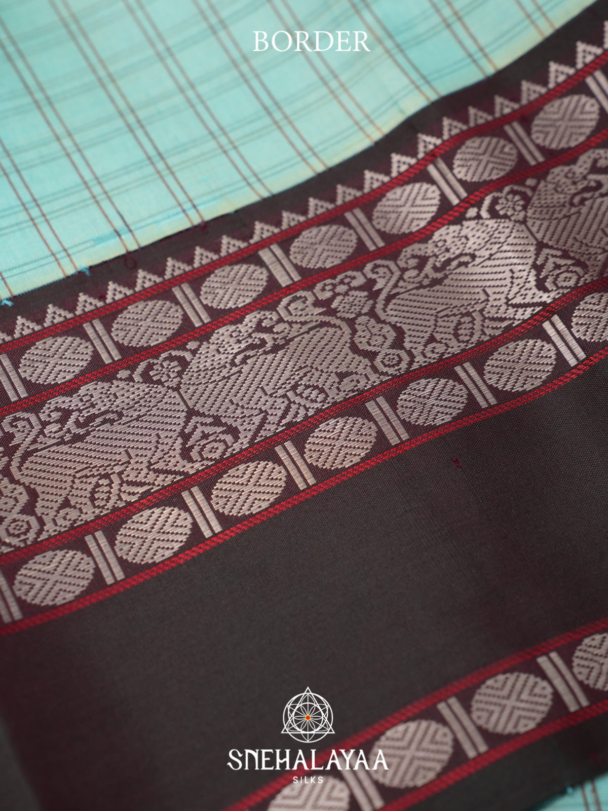 Mint Blue Kanjivaram Silk Saree