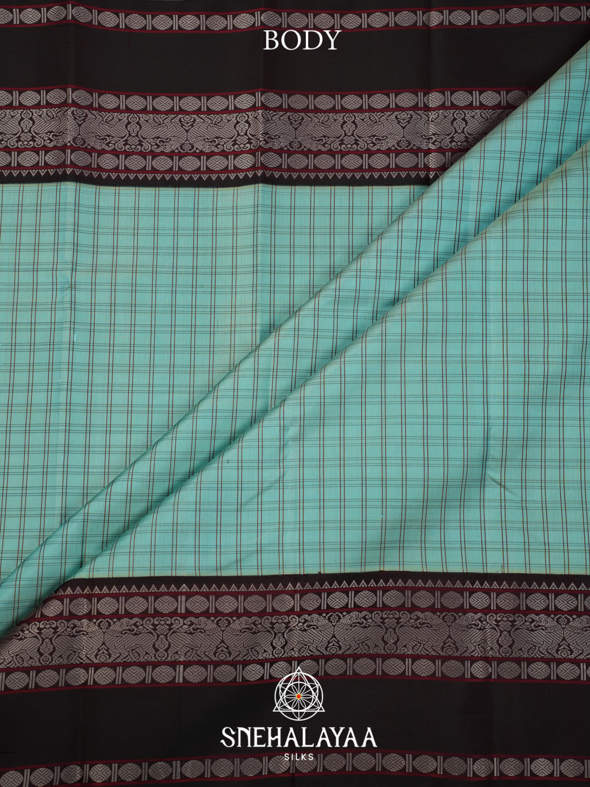 Mint Blue Kanjivaram Silk Saree