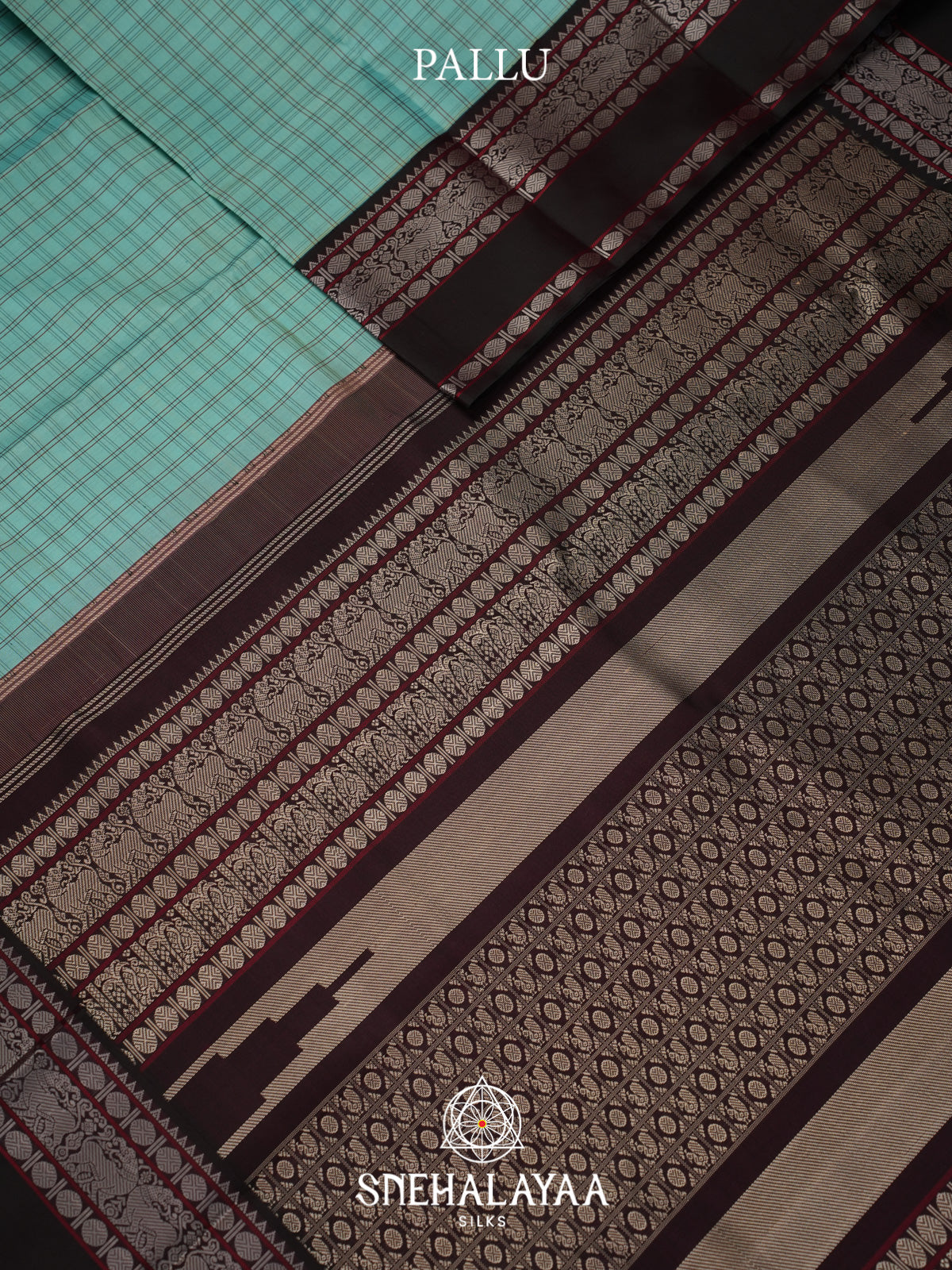 Mint Blue Kanjivaram Silk Saree