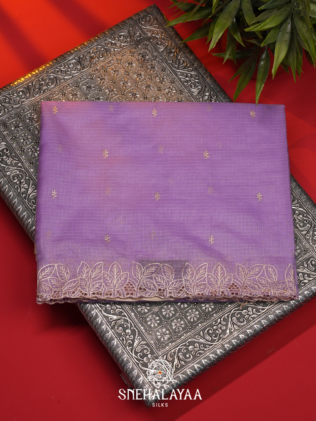 Lavender Kota Saree