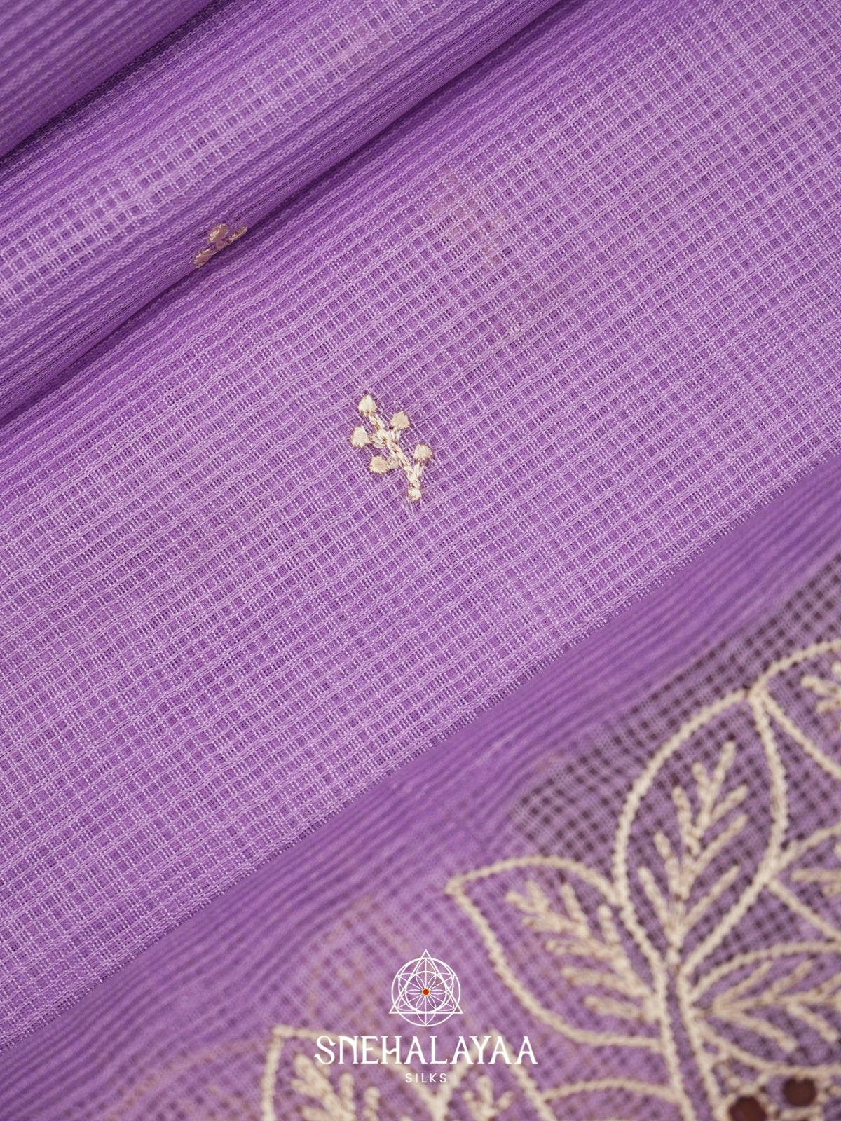 Lavender Kota Saree