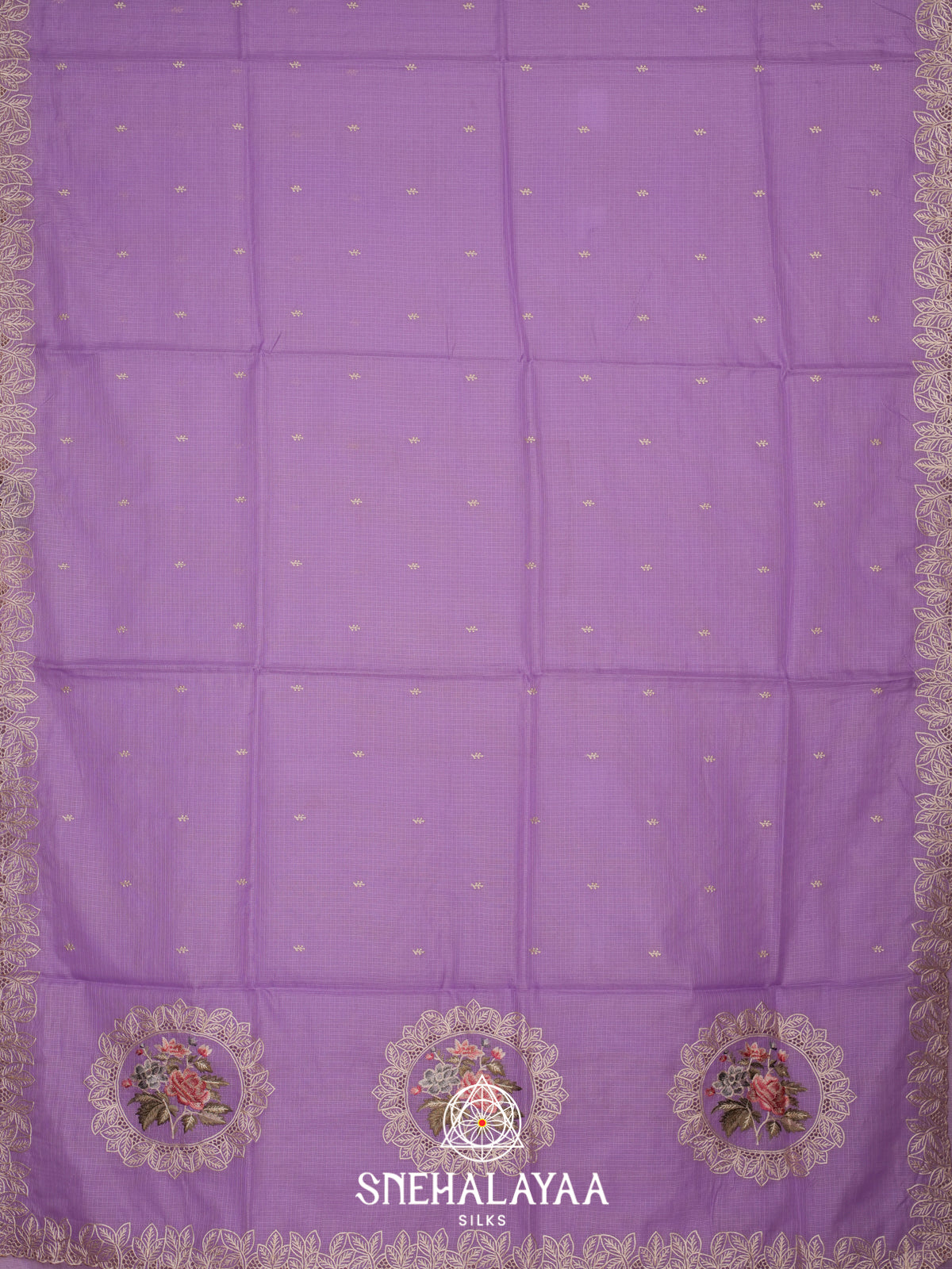 Lavender Kota Saree