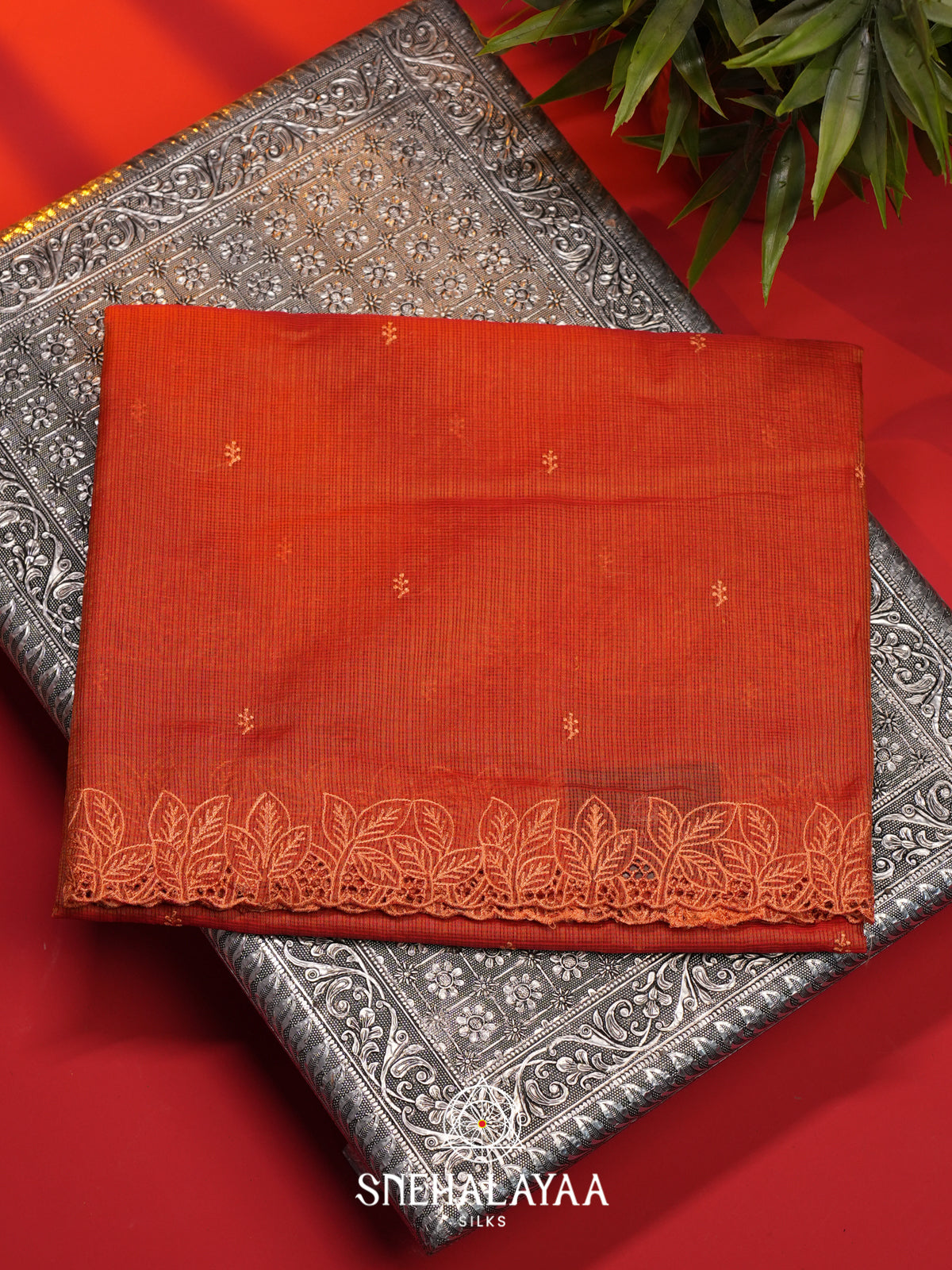 Orange Kota Saree