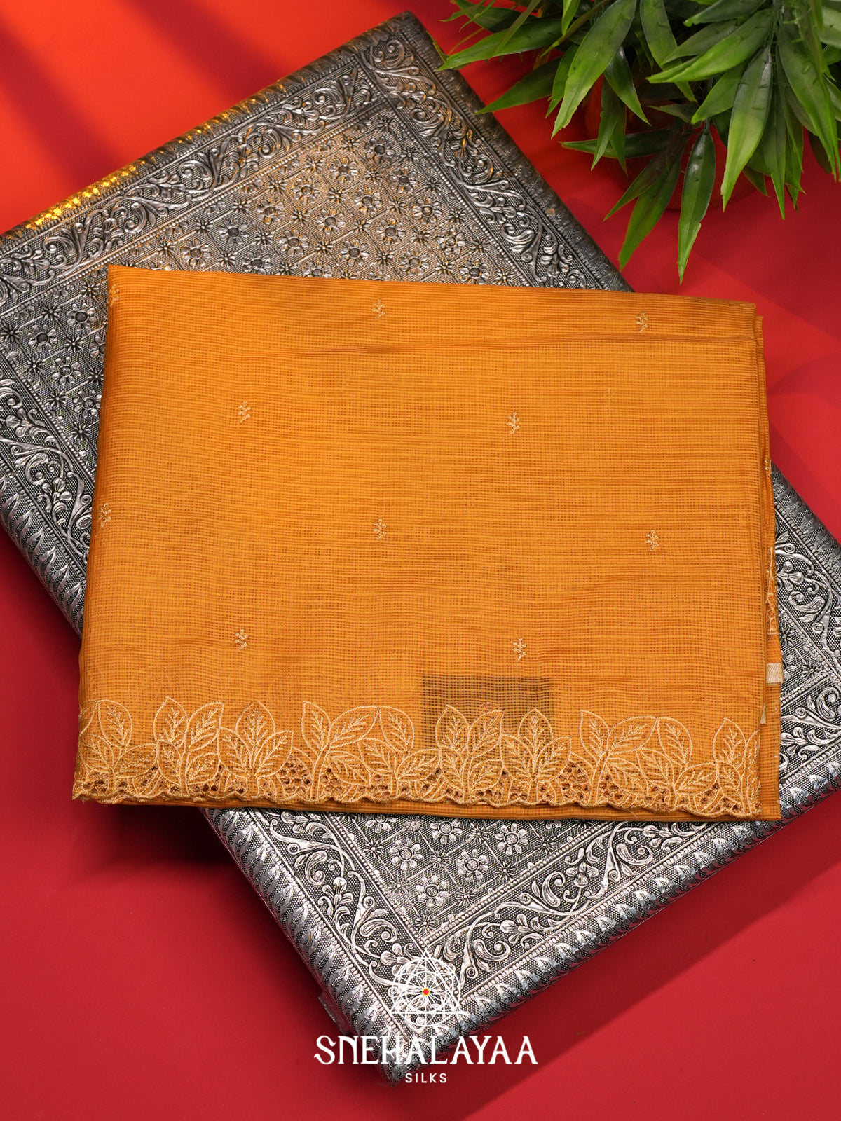 Mustard Yellow Kota Saree