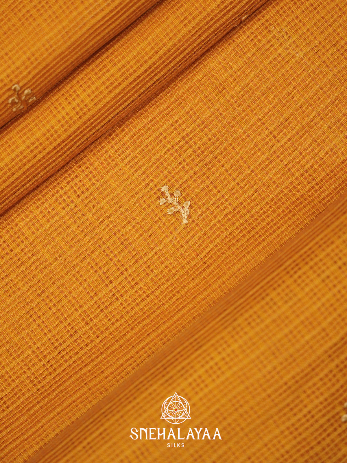 Mustard Yellow Kota Saree