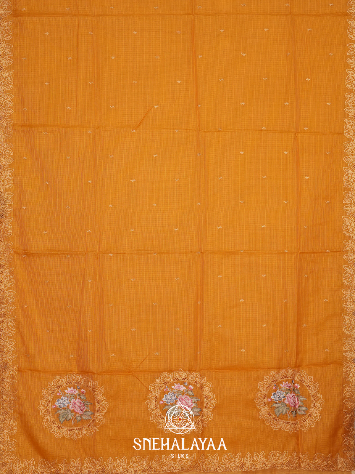 Mustard Yellow Kota Saree